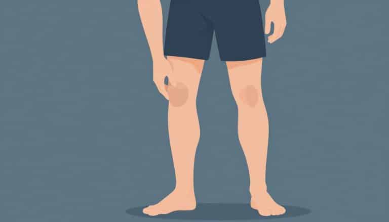 à gauche séquelle d'Osgood-Schlatter