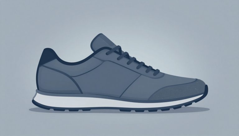 Une chaussure de course montre une semelle neuve à gauche et usée à droite.
