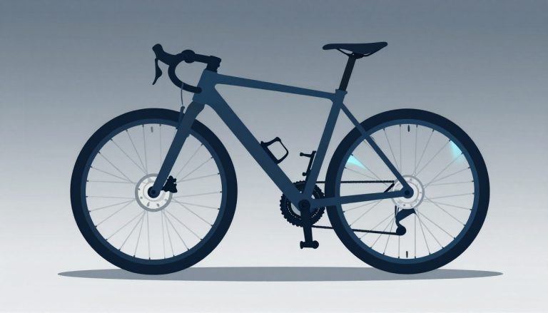 Roue arrière de VTT sur un support, avec une clé à rayons et une jante bleutée.
