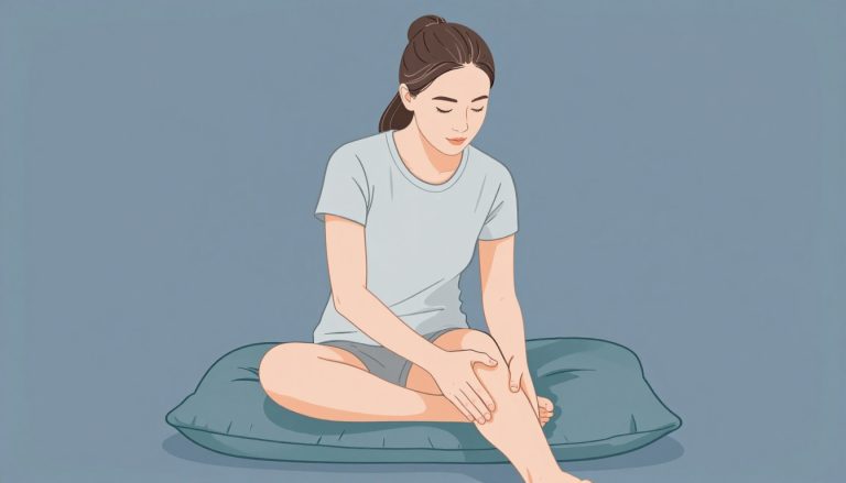 comment masser genou gonflé