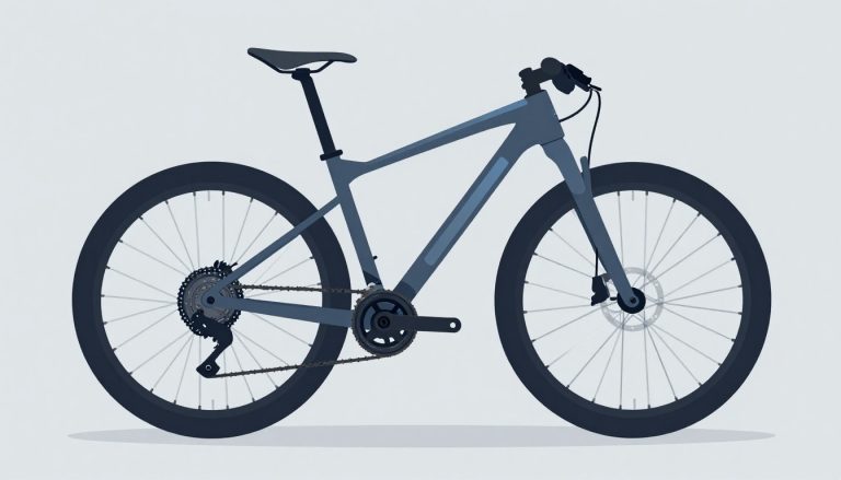 Un VTT sur pied d’atelier, avec une clé Allen sur la potence et des entretoises noires.