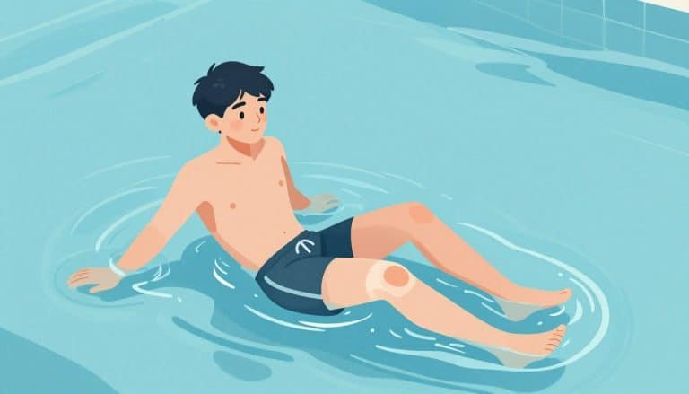 soigner Osgood-Schlatter à la piscine