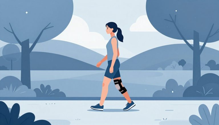 marcher avec une tendinite au genou