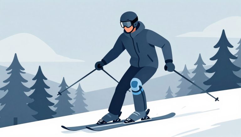 skier avec une tendinite au genou