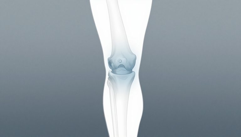 Illustration d’une jambe avec un gonflement bleu derrière le genou.