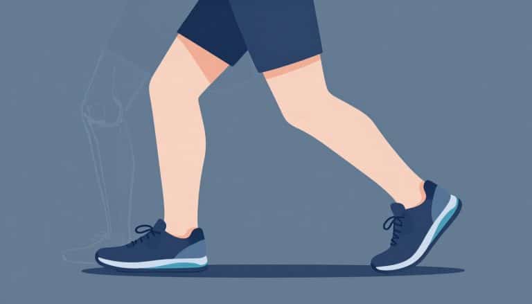 Un adolescent sprinteur montre une chaussure ouverte avec une semelle orthopédique.