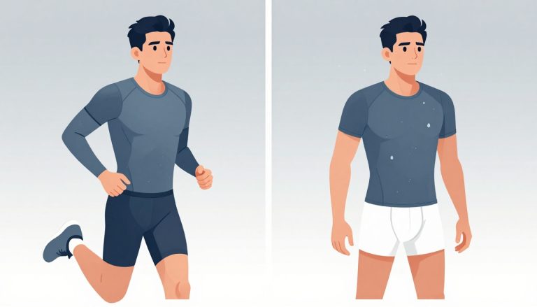 Deux versions de sous-vêtements pour courir.